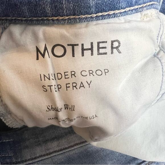 MOTHER Insider Crop Step Fray Jeans in SHAKE WELL SIZE 24 - Picture 6 of 12
